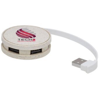 Kenzu USB hub av hvetehalm