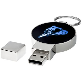 Rund USB med lysende logo