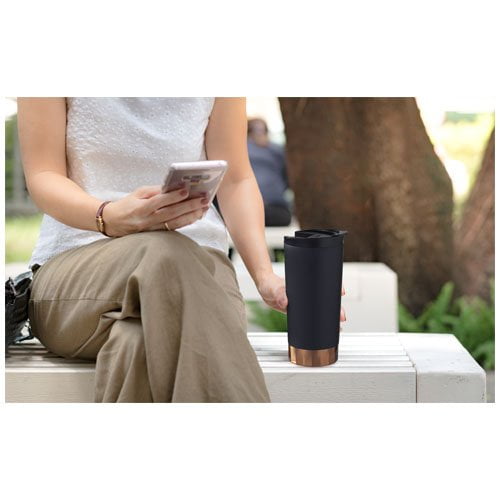 Hand,Of,A,Woman,Grabbing,Reusable,Coffee,Cup,,Tumbler,While
