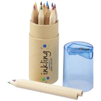 Hef fargeblyantsett i 12 deler med blyantspisser