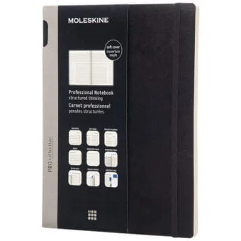 Moleskine Pro notatbok XL med myktomslag