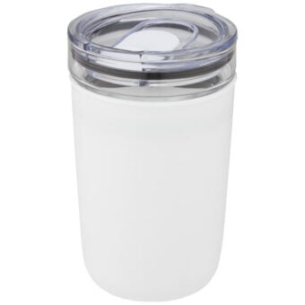 Bello 420 ml termokopp i glass med yttervegg av resirkulert plast