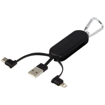 Gleam opplyst dobbel ladekabel med karabinkrok