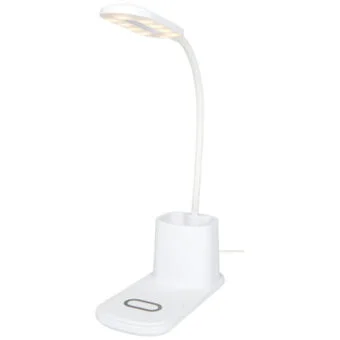 Bright-skrivebordslampe og organisator med trådløs lader