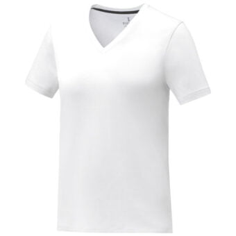 Somoto kortermet t-skjorte med V-hals for dame